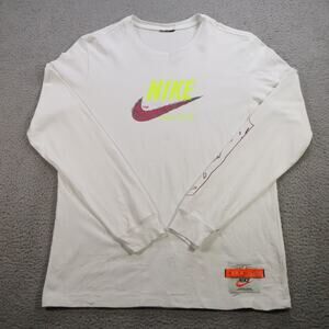 Nike Shirt Mens Large White Sportswear Funky Print Swoosh DC2724-100